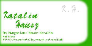 katalin hausz business card